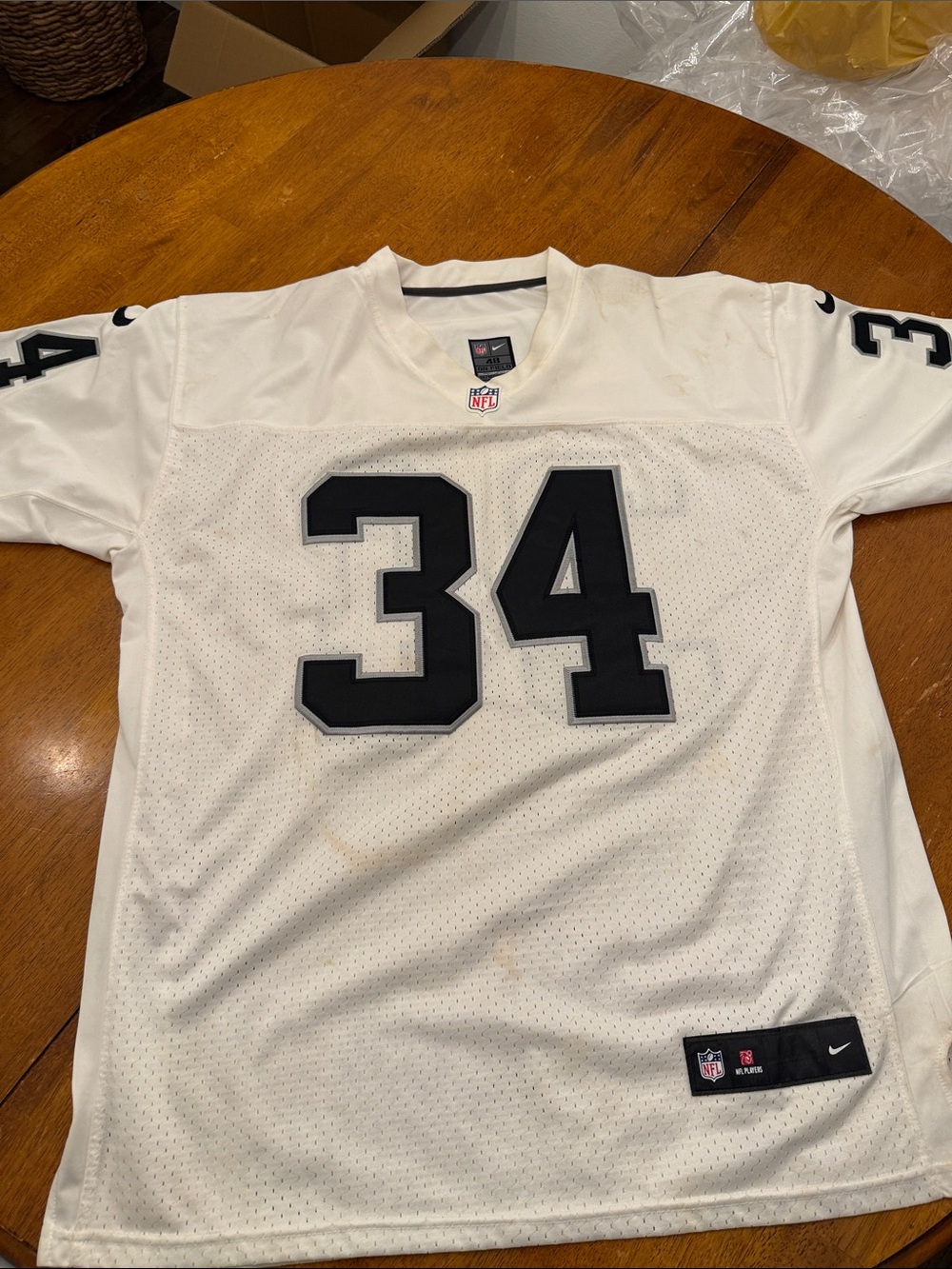 Nike Raiders Size 48 XL Bo Jackson autographed